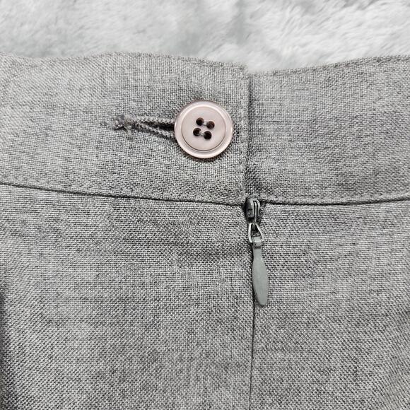 Vintage Liz Claiborne Skirt Womens 4 Gray Pencil Faux Wrap Lined Office Back Zip - Picture 4 of 10